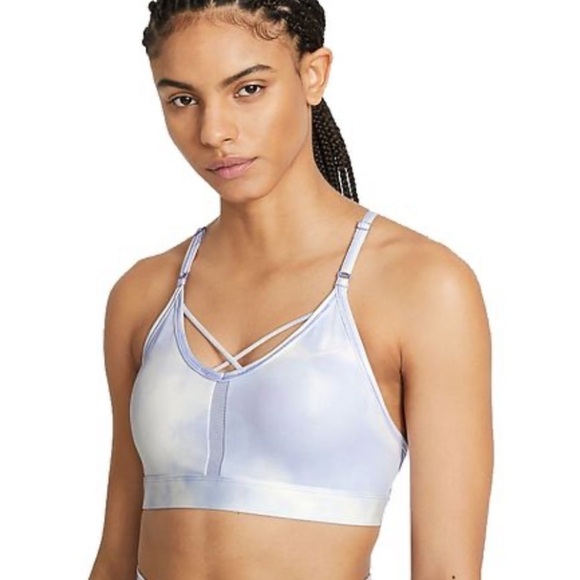 Nike Women's Dri-FIT Indy Icon Clash Light-Support Padded Strappy Sports Bra L - Picture 1 of 5